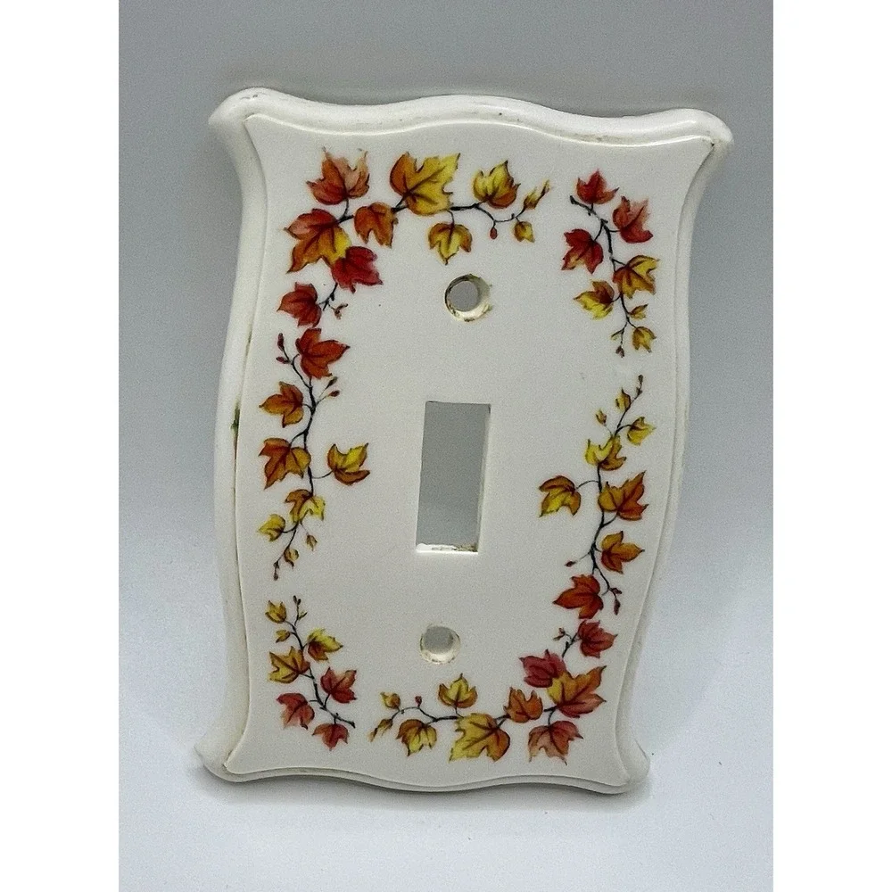 Vintage W.B.Holton Fall Floral Switch Cover 1974
